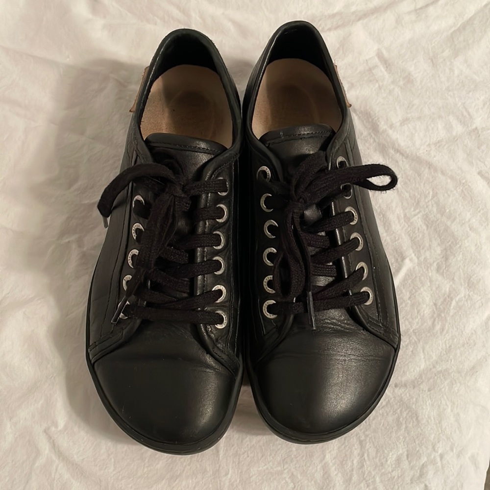 Birkenstock Arran, 36 narrow, black leather lace up sneaker